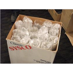 CLEAR PLASTIC GLASSES - PARTIAL BOX