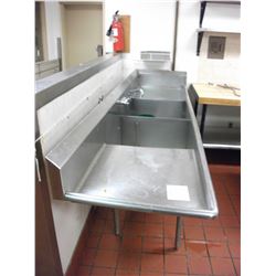 Y - STAINLESS STEEL DOUBLE SINK AND RUN OFF