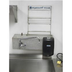 SOAP DISH, FAUCET, BIGELOW TEA RACK