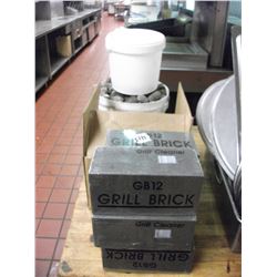 BBQ ROCKS (BOX AND PAIL), SIX GRILL CLEANING BLOCKS