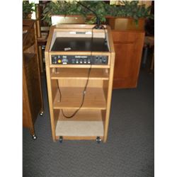 PODIUM WITH SEVILLE LECTERN AMP, MICROPHONE AND CABLE