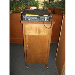 PODIUM WITH EUROPOWER AMP AND MICROPHONE CORD
