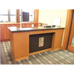 FRONT RECEPTION COUNTER WITH GRANITE STYLE COUNTERTOP