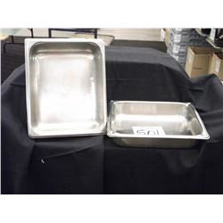 STAINLESS STEEL STEAM TABLE INSERTS WITH LIDS (X5)