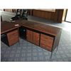Image 2 : DOUBLE PEDESTAL METAL FRAMED DESK AND CREDENZA