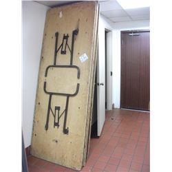 WOOD TOP FOLDING TABLES (4)