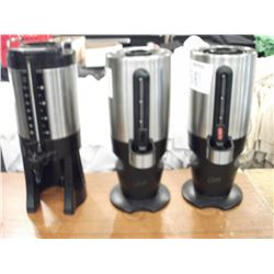 STAINLESS STEEL HOT BEVERAGE SERVERS (3)