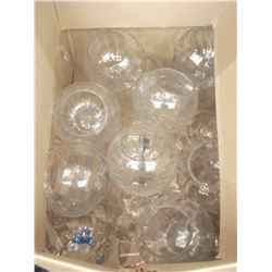 GLASS ROSE BOWLS/CENTERPIECES - BOX
