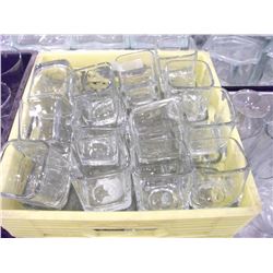 SQUARE GLASS CANDLE HOLDERS - CONTENTS OF CRATE