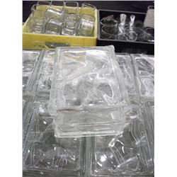 SQUARE GLASS BLOCKS - CONTENTS OF METAL PAN
