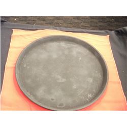 BLACK ROUND SERVING TRAY - PER PIECE (AS THEY COME)