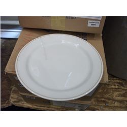 DINNER PLATE WITH GOLD STRIPE - PER BOX (AS THEY COME)