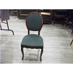 WOOD FRAME CHAIRS (X4) - PER CHAIR (AS THEY COME)