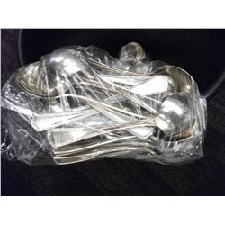 SWIRL PATTERN:  ROUND SOUP SPOONS - PER BUNDLE (AS THEY COME)