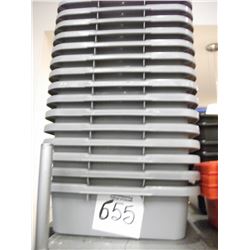 GREY PLASTIC BUS BINS (X5)