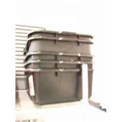 BLACK PLASTIC BUS BINS (X5)
