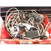 Image 1 : ASSORTED CABLES, COMPUTER ACCESSORIES, WIRE AND ADAPTORS - CONTENTS OF RED BASKET