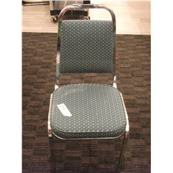 CHROME FRAMED STACKING CHAIRS (X4) (AS THEY COME)