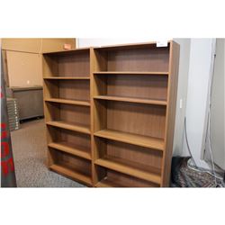 CHERRY 6' ADJUSTABLE SHELF BOOK CASE