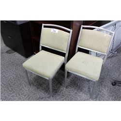 BEIGE HEAVY DUTY COMMERCIAL GRADE STACKING SIDE CHAIR