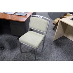 BEIGE HEAVY DUTY COMMERCIAL GRADE STACKING SIDE CHAIR