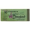 Image 2 : 1967 Disneyland Junior's 10 ADVENTURES TICKET BOOK Complete With Admission - EMPLOYEE DISCOUNT BOOK
