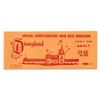 Image 1 : 1970 Disneyland ADULT - SPECIAL COMPLIMENTARY MAIN GATE ADMISSION - UNUSED