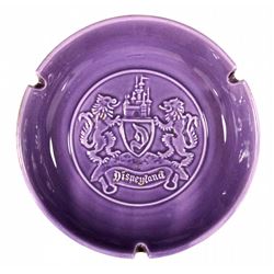 1956 Disneyland Crest Ceramic Smoker's Ashtray - PURPLE