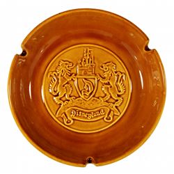 1956 Disneyland Crest Ceramic Smoker's Ashtray - ORANGE