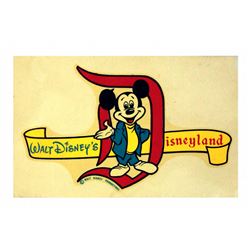 Disneyland Window Decal Mickey Mouse Souvenir - Unused