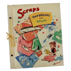 1957 Disneyland SCRAPS, DAYDREAMS AND STUFF Scrapbook - with Photos and Clippings