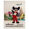 Image 1 : 1976 EASTERN AIRLINE Mickey Mouse WALT DISNEY WORLD Travel Agency Poster