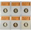 Image 1 : 2009-S QUARTER SET (2-SILVER), ALL GRADED SGC PR70 CAM (6 COINS)