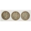 Image 1 : 3- BARBER HALVES; 1909-S VG & 2- 1906-D GOOD/VG