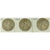 Image 1 : 3- WALKING LIBERTY HALF DOLLARS - 1916 P - D - S, GOOD/AG