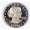 Image 1 : 1981 (TYPE 2) PROOF SUSAN B ANTHONY DOLLAR (DAMAGED)