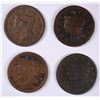 Image 1 : (4) LARGE CENTS (1838, 1846, 1847, 1853)