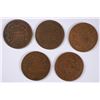 Image 1 : (4) 1867 (1) 1869 TWO CENT PCS