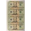 Image 1 : SHEET OF ( 4 ) UNCUT 2006 $20.00 NOTES IN  FOLDER WITH FACTS
