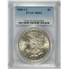 Image 1 : 1885-CC MORGAN SILVER DOLLAR, PCGS MS-63  NICE WHITE COIN!