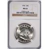 Image 1 : 1956 FRANKLIN HALF DOLLAR NGC MS-63