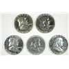 Image 1 : (5) PROOF FRANKLIN HALF DOLLARS (2-62 & 3-63)