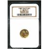 Image 1 : 1999 G$5 Tenth-Ounce Gold Eagle MS70 NGC. A bright and flashy Superb Gem, with the requisite full st