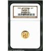 Image 1 : 1903 G$1 Louisiana Purchase/Jefferson MS67 NGC. Golden-rose in sheen, the silky smooth surfaces are.