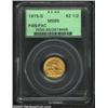 Image 1 : 1915-S $2 1/2 Panama-Pacific Quarter Eagle MS65 PCGS. Both sides are tinged in reddish-gold overtone