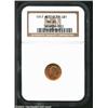 Image 1 : 1917 G$1 McKinley MS65 NGC. Beautiful, variegated colors dance across smooth surfaces in reddish-gol