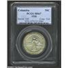Image 1 : 1936 50C Columbia MS67 PCGS. A trim ring of russet color hugs the peripheries tightly. The devices a