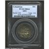Image 1 : 1892 50C Columbian MS64 PCGS. Complimentary hues of blue, crimson, russet, and gray blend in eye ple