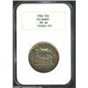 Image 1 : 1936 50C Delaware MS66 NGC. The obverse has lovely gold, green, orange, and violet peripheral colors