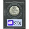Image 2 : 1946 50C Iowa MS67 PCGS. The otherwise silver-gray surfaces reveal a splash of olive-russet toning o